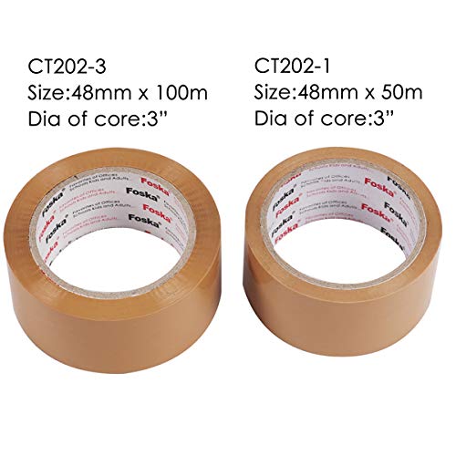 Pack of 6 48mm x 100m Brown Sticky Tape Rolls