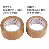 Pack of 6 48mm x 100m Brown Sticky Tape Rolls