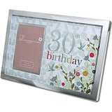 Large Silver Plated 4 x 6 30th Birthday