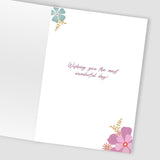 Contemporary Girl Pretty Petals! Birthday Card