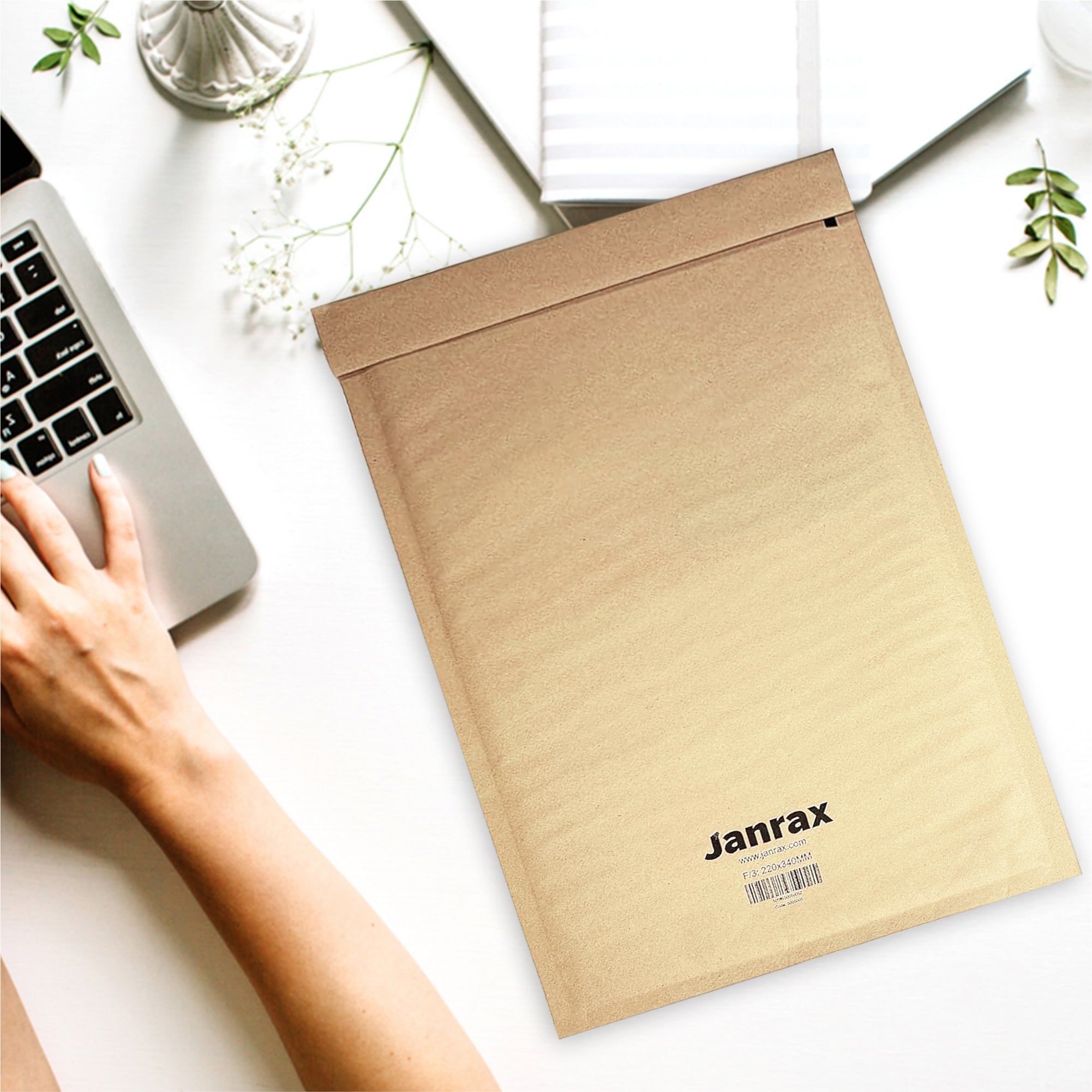 Bubble Lined Size 3/F Padded Brown Postal Envelope by Janrax