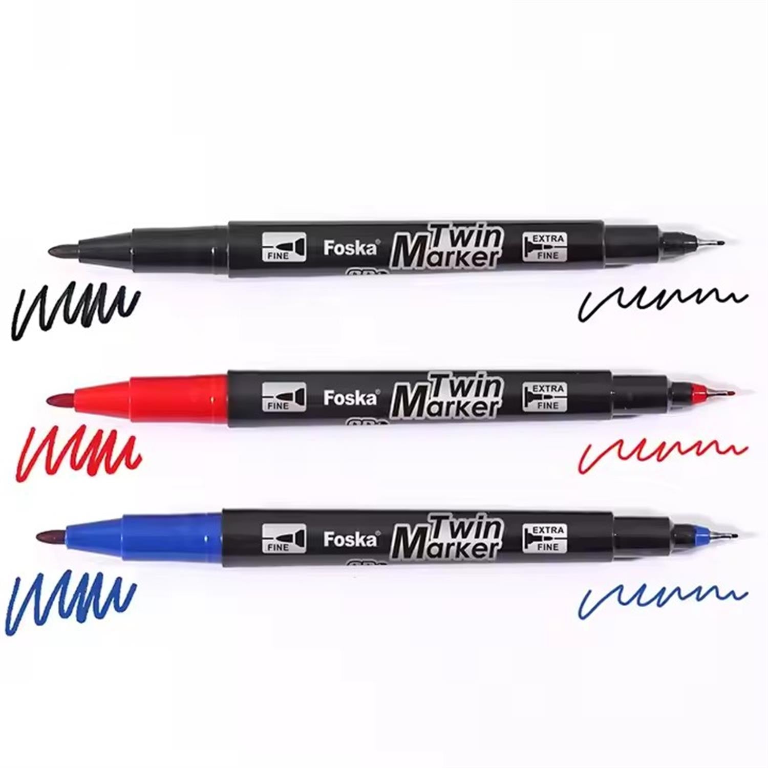 Pack of 3 Twin CD Permanent Marker Pens