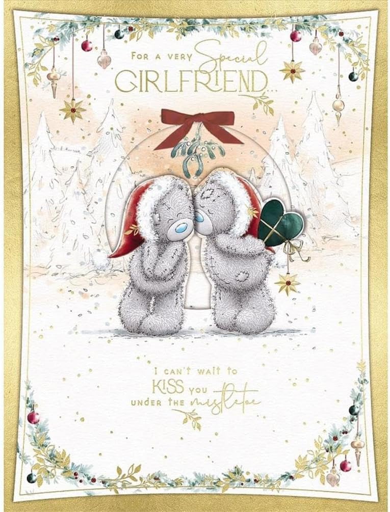 Bears Kissing Special Girlfriend Boxed Christmas Card