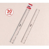30cm Clear Plastic Ruler - (12" Rule)