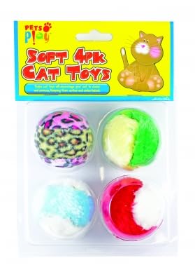 4 Pack Soft Cat Toys Assorted {DC}