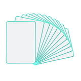 A4 Double Sided Magnetic Erasable MDF Plain Whiteboard With Cyan Border