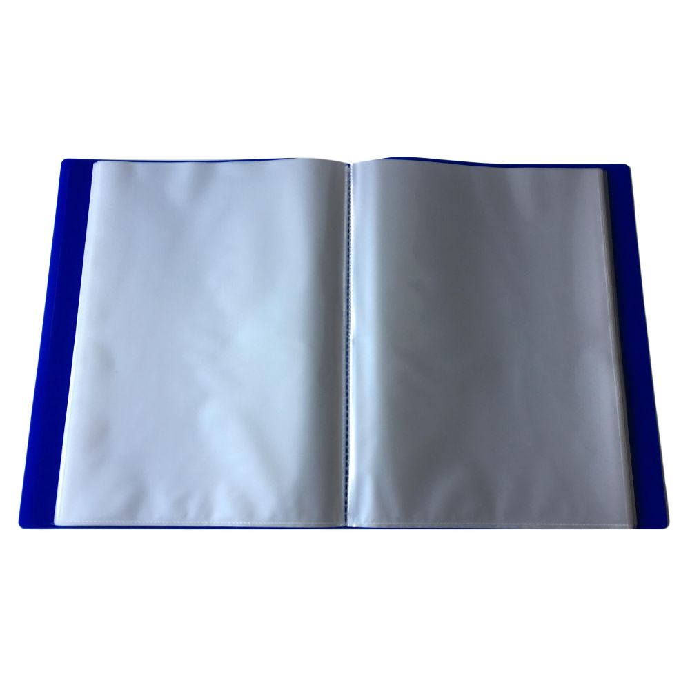 A4 Blue Flexible Cover 20 Pocket Display Book