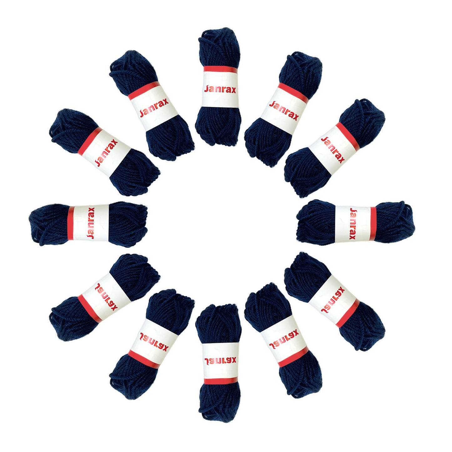 Navy Blue Acrylic Yarn Roll – 10g, 4 Strand 8 Ply Knitting Wool