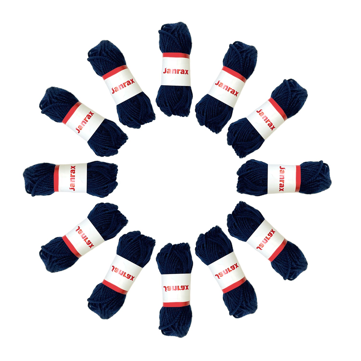 Navy Blue Acrylic Yarn Roll – 10g, 4 Strand 8 Ply Knitting Wool