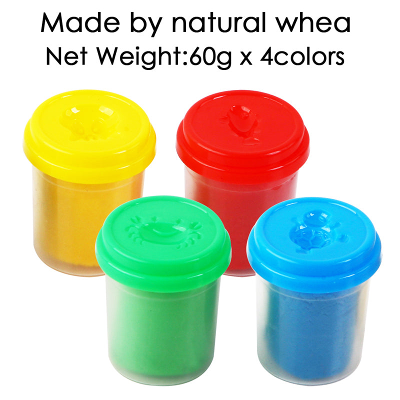 Pack of 4 Assorted Colour Play Dough 60g