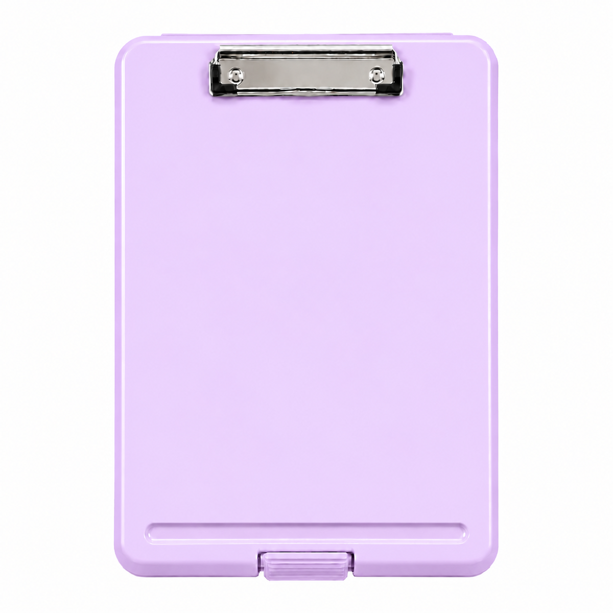 Single A4 Pastel Purple Plastic Clipboard Box File - Storage Filing Case