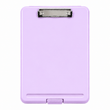 Single A4 Pastel Purple Plastic Clipboard Box File - Storage Filing Case
