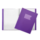 A4 Purple Flexible Cover 10 Pocket Display Book