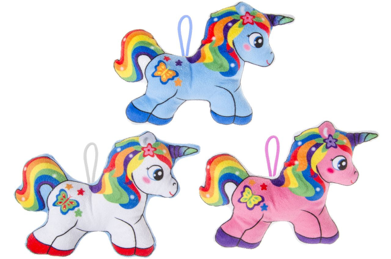 Single Plush Rainbow Unicorn 20.5 x 15cm - Kids Rooms Gifting Party Decorations
