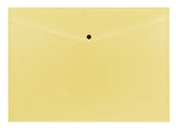 Pack of 12 Janrax A4 Yellow Document Wallets - Button Stud Folder
