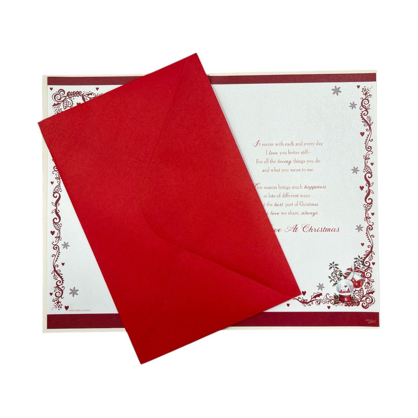 Romantic Festive Design With Love to My Wife Christmas Card