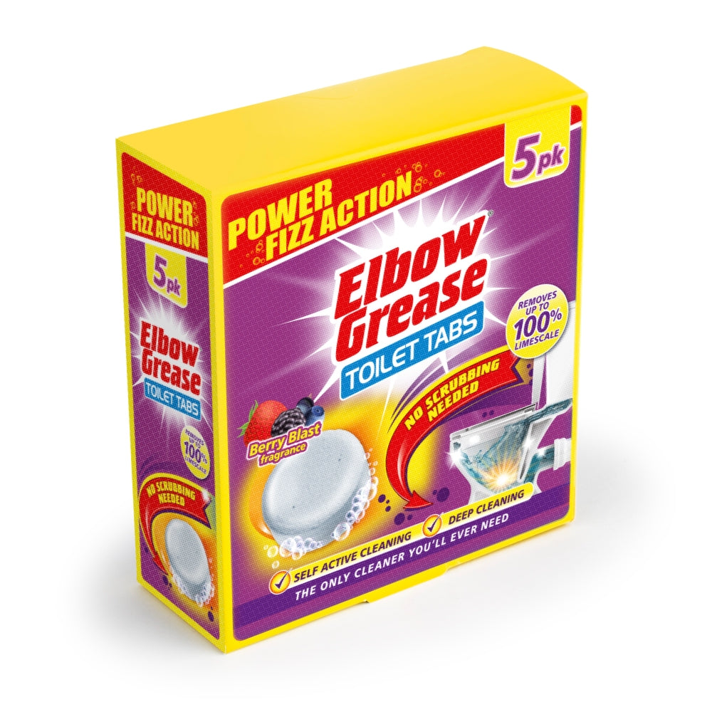 Pack of 5 Elbow Grease Berry Toilet Cleaner Tabs 30g