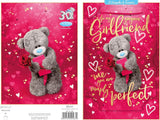 Bear Holding Rose And Envelope Girlfriend Keepsake 3D Valentine's Day Card