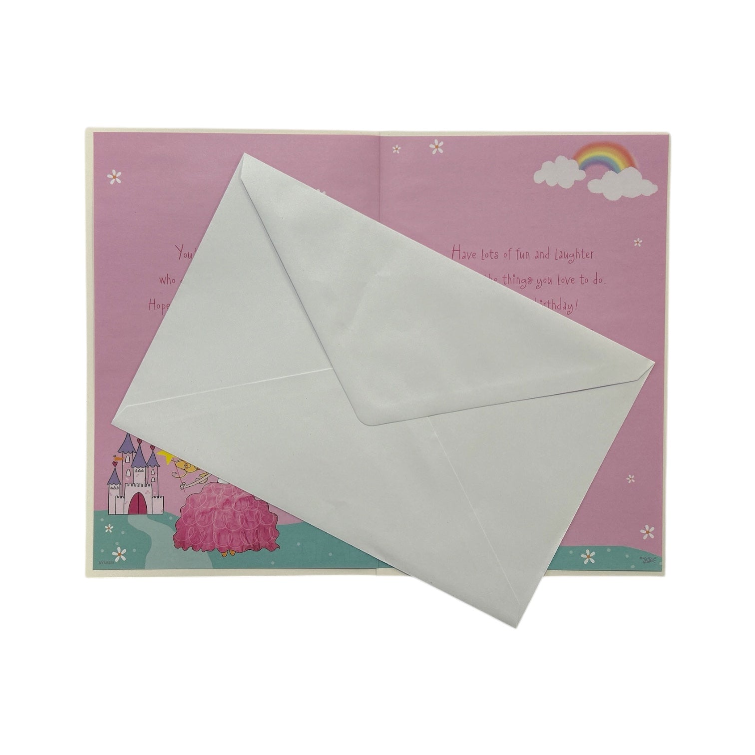 Daughter Age 4 Princess With Magic Wand Juvenile Birthday Card With Badge 4th