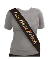 Sash Gay Best Friend Black - Hen Stag