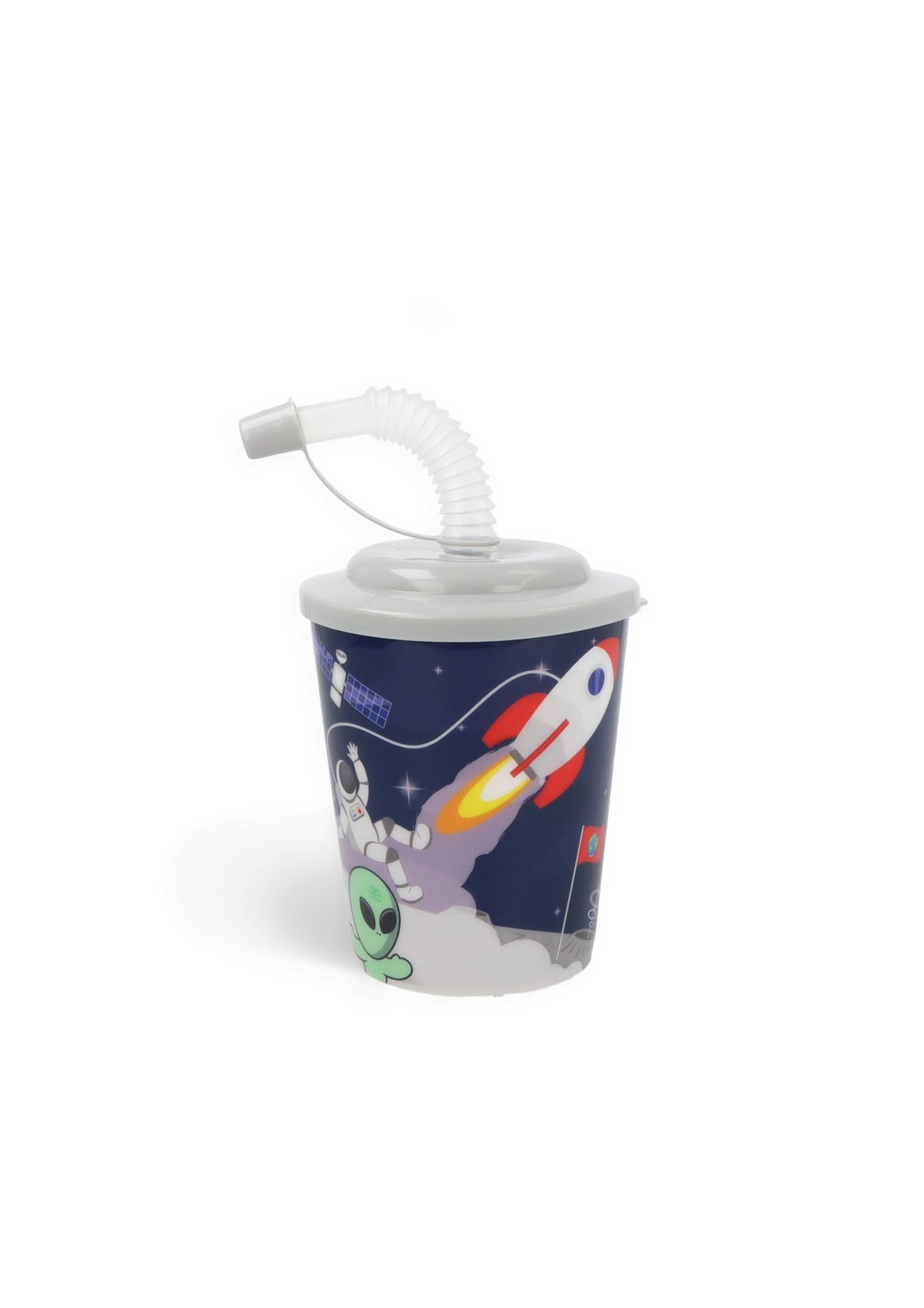 Single Space Cup with Lid and Straw (300ml)