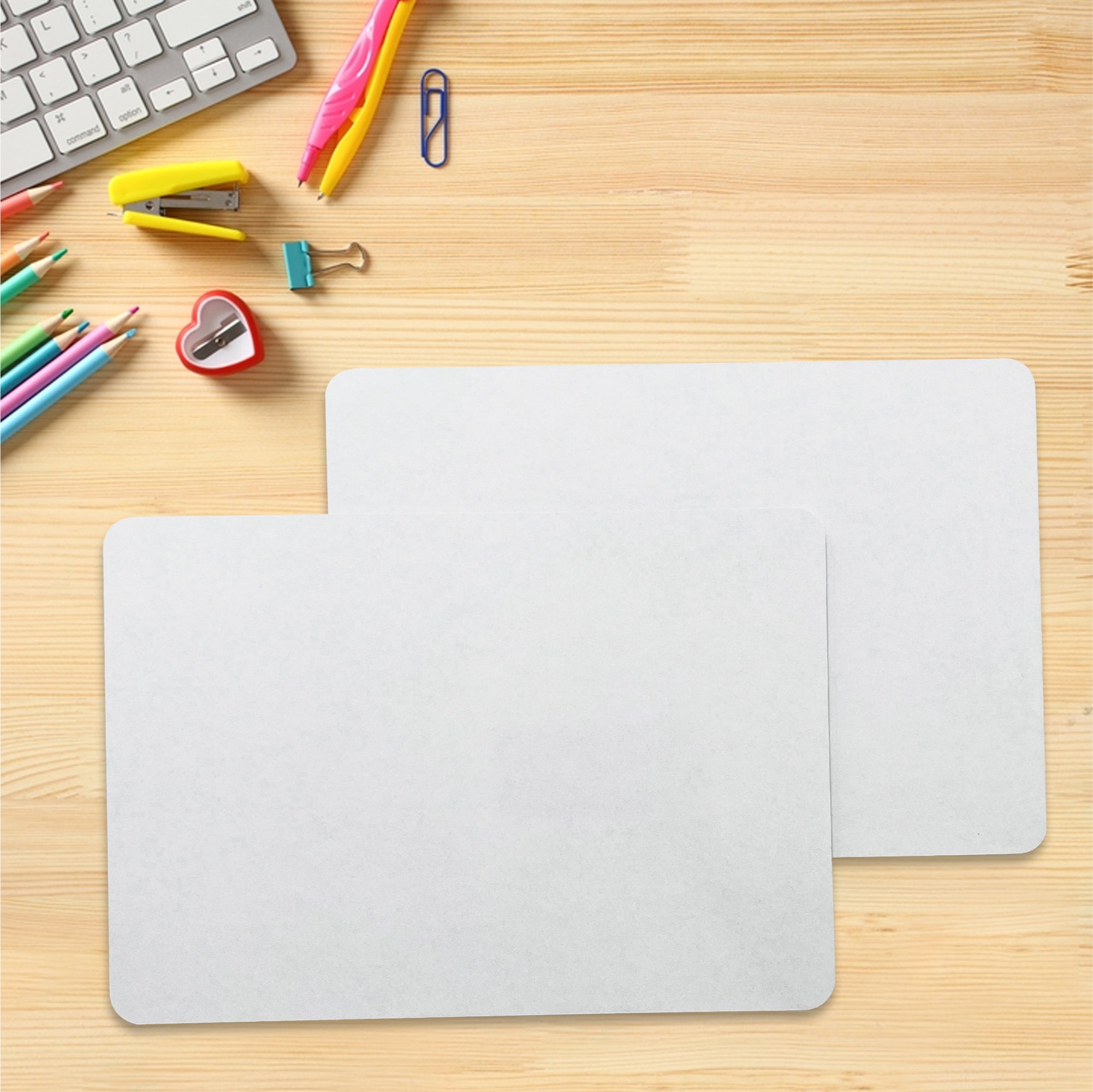 Pack of 6 Rigid MDF Plain A4 Whiteboards