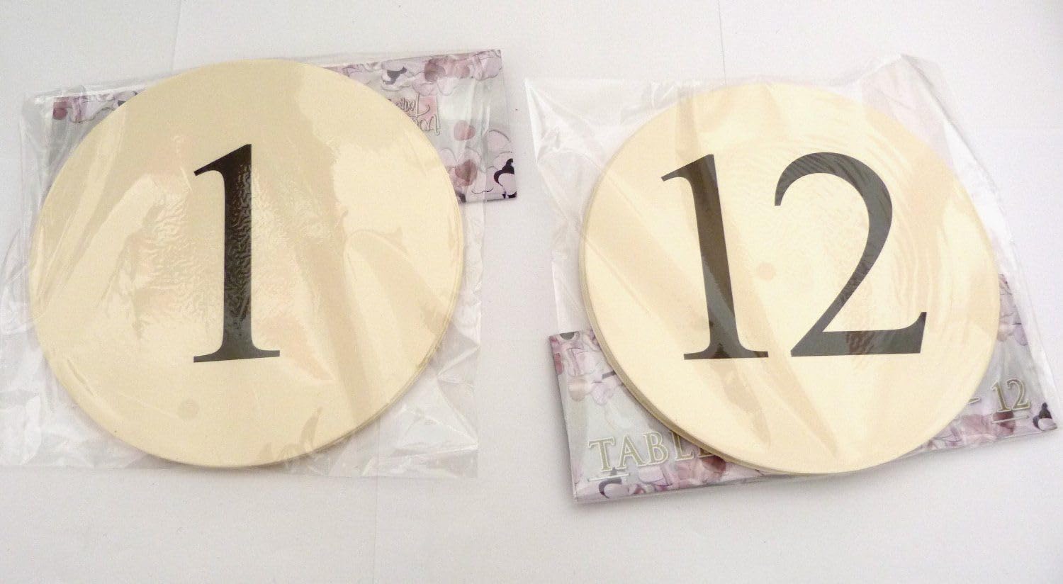 Wedding Table Number Cards Ivory Numbered 1- 12 {DC}