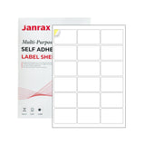 Pack of 1800 White 63x46mm Self Adhesive Labels (18 Labels per A4 Sheet)