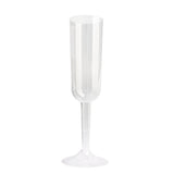 Pack of 4 Premier Stylz Brand Clear Plastic Champagne Flutes 7oz