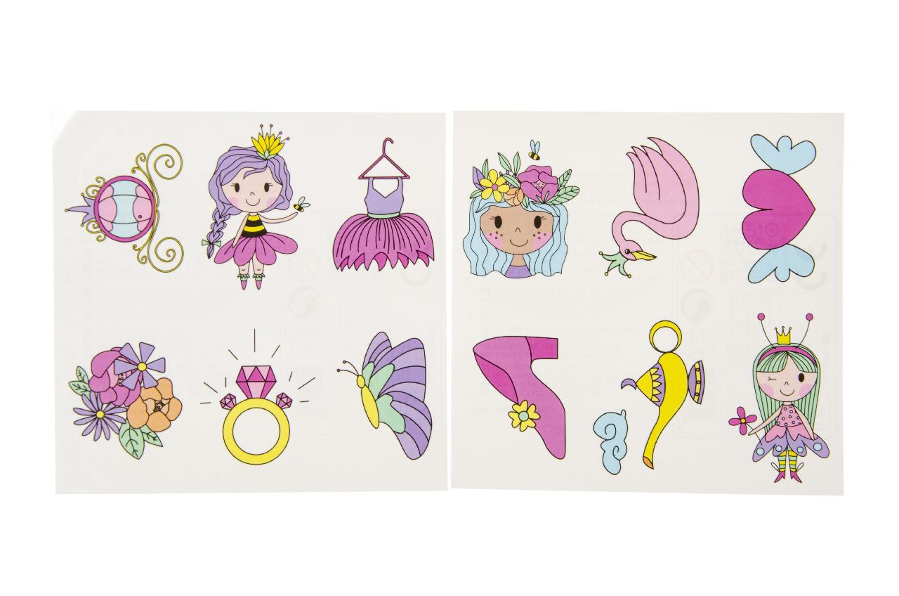 6 Pieces Princess Tattoos (One Sheet)