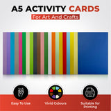 Pack of 50 A5 Fuchsia Pink Coloured Card 160gsm Sheets