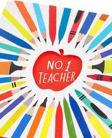 Bright Stationary Design Thank You Teacher Card