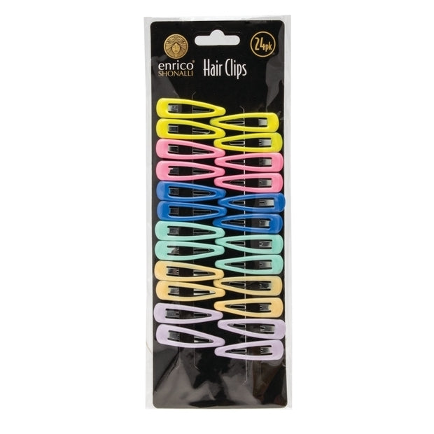 Pack of 24 Multicoloured Enrico Shonalli Hair Clips {DC}