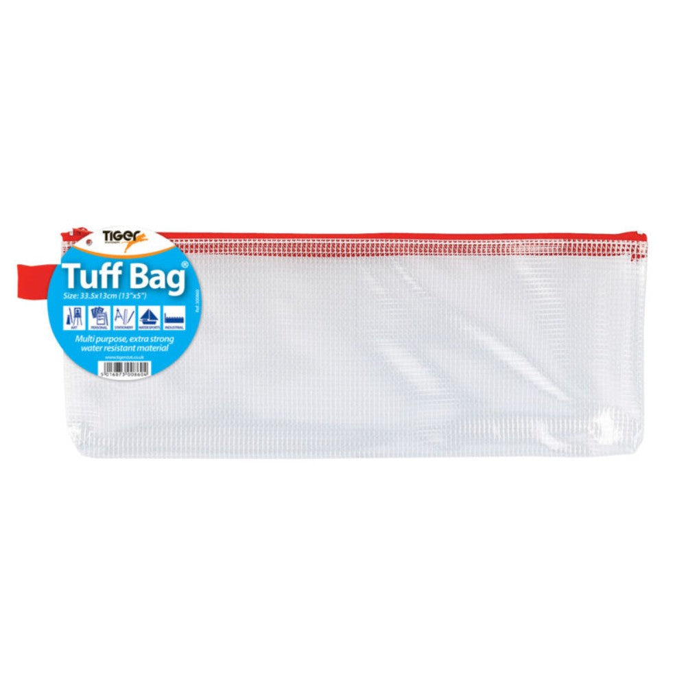 Tuff Bag 33cm x 13 cm - Assorted Coloured Zip