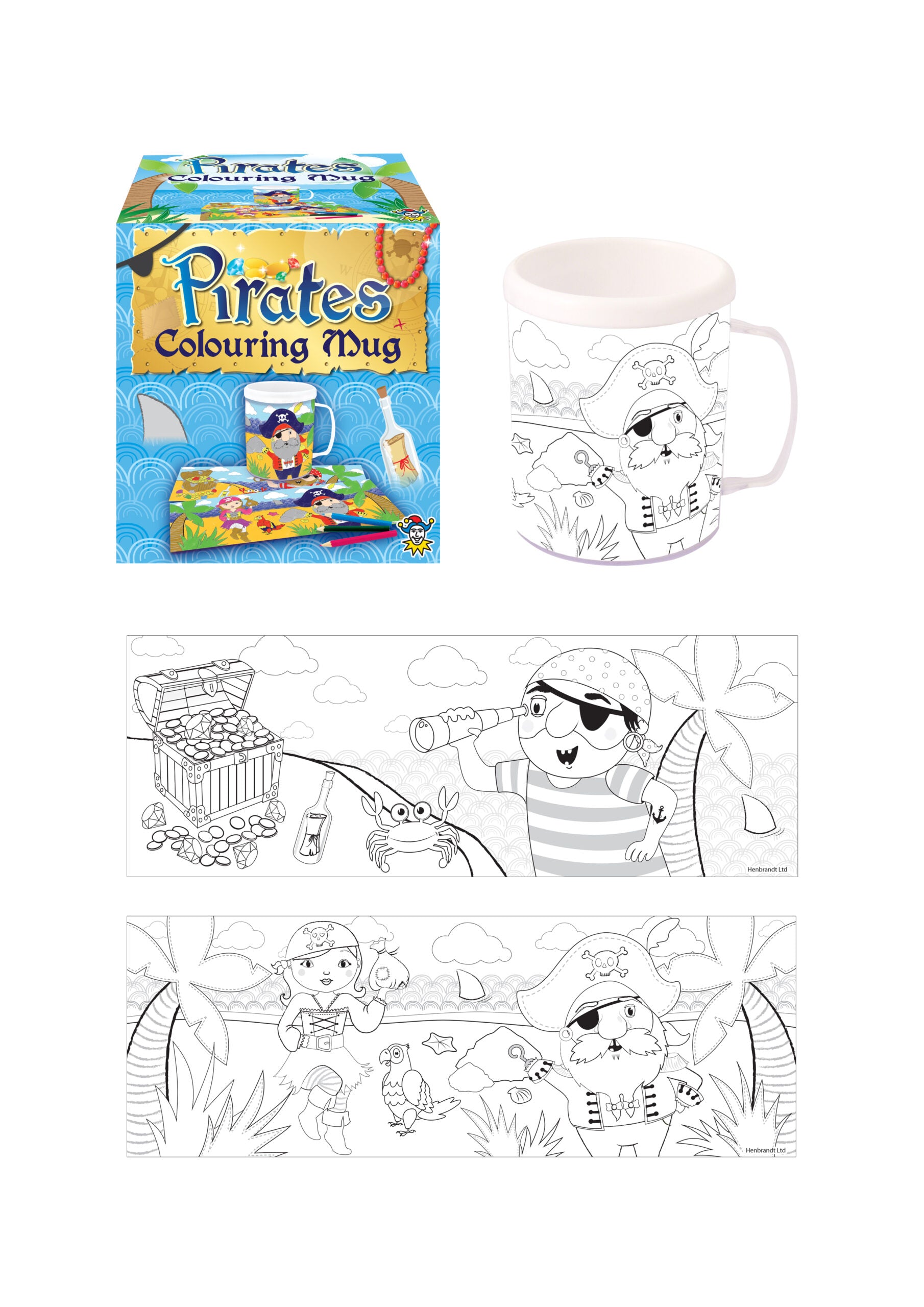 Colour Your Own Pirate Mug (300ml)