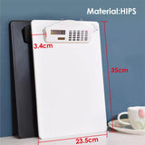 PP Writing Black Clip Board With Calculator 35 × 23.5 × 3.4 cm