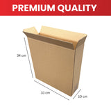 Cardboard Packing Box 33x10x34cm — 3mm Corrugated Flute {DNL}