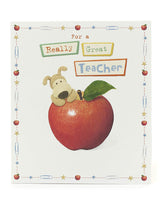 Boofle On Apple Really Great Teacher Appreciation Card Thank You 