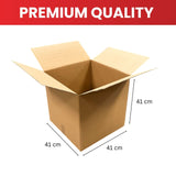 Cardboard Packing Box 41x41x41cm — 3mm Corrugated Flute {DNL}
