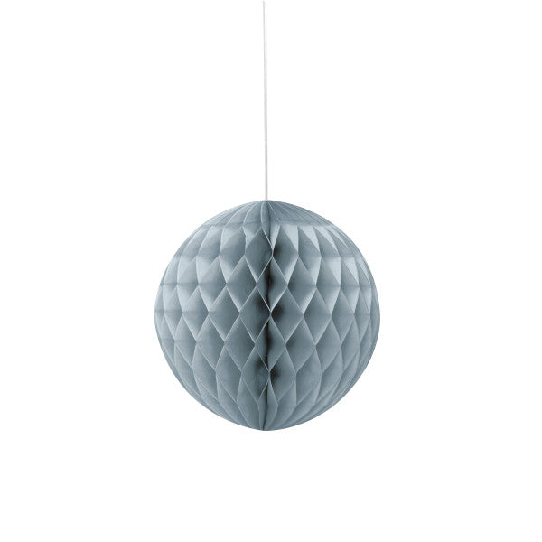 Silver Solid 8" Honeycomb Ball