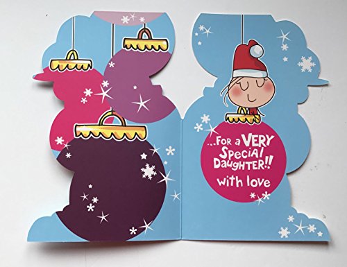 To a Wonderful Daughter Super Duper Christmas Humour Die Cut Card 
