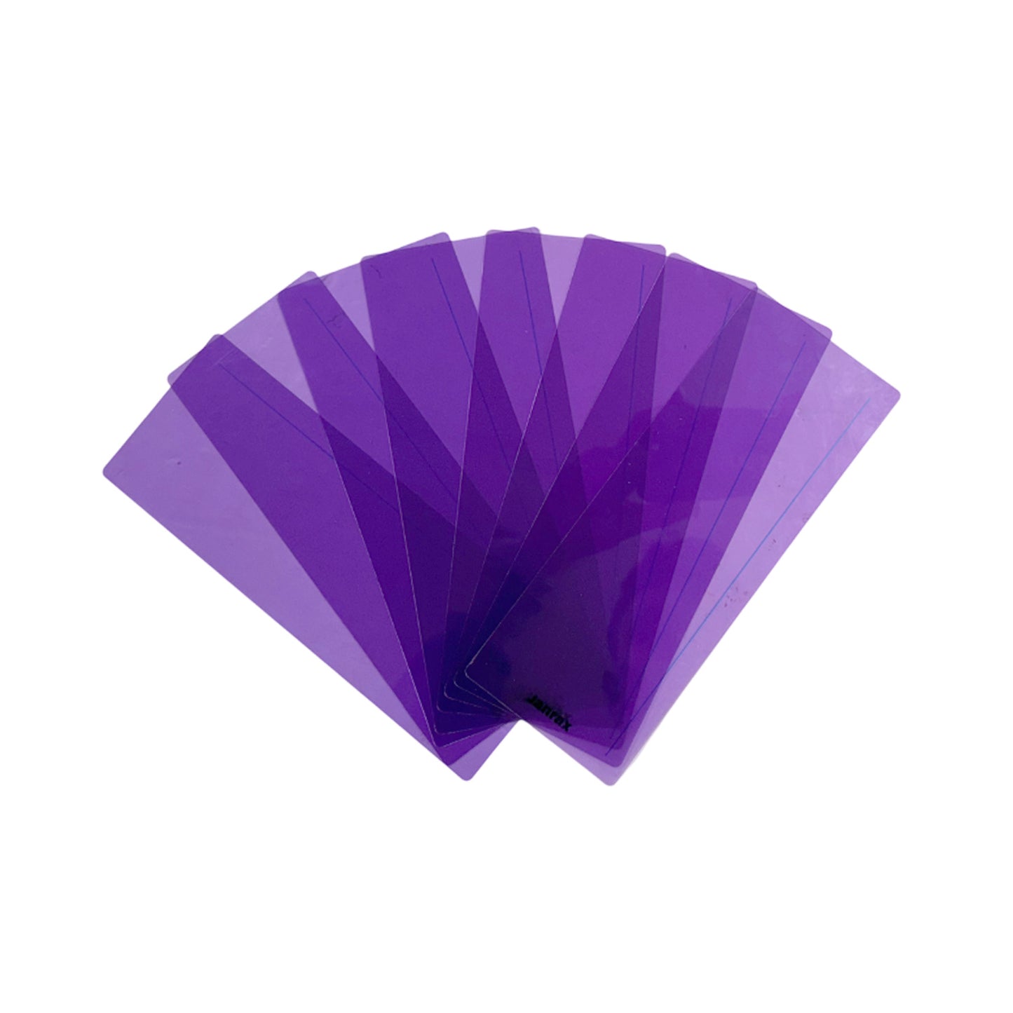 Pack of 8 Purple 210x80mm Dyslexia Overlay Reading Strips – PET Material, Rounded Corners