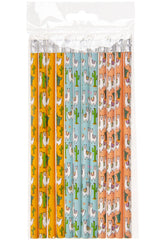 Pack of 12 Alpaca Design Pencils with Eraser