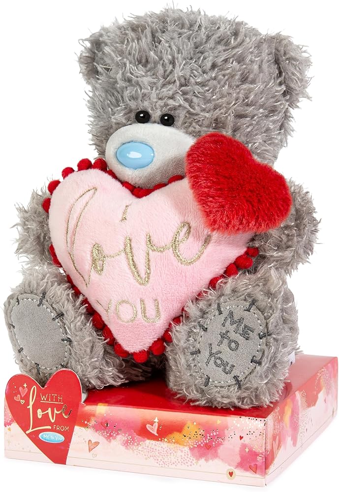 Me To You Tatty Teddy 'Love You' 15cm Bear With Pom Pom Heart Official Valentine's Day Collection