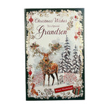 Winter Wonderland Reindeer Design To a Special Grandson Christmas Card