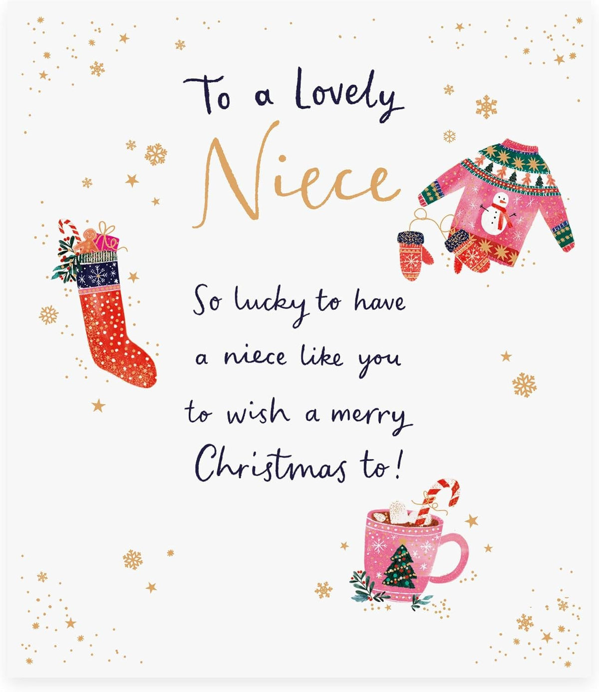 Warm Festive Design Niece Christmas Card