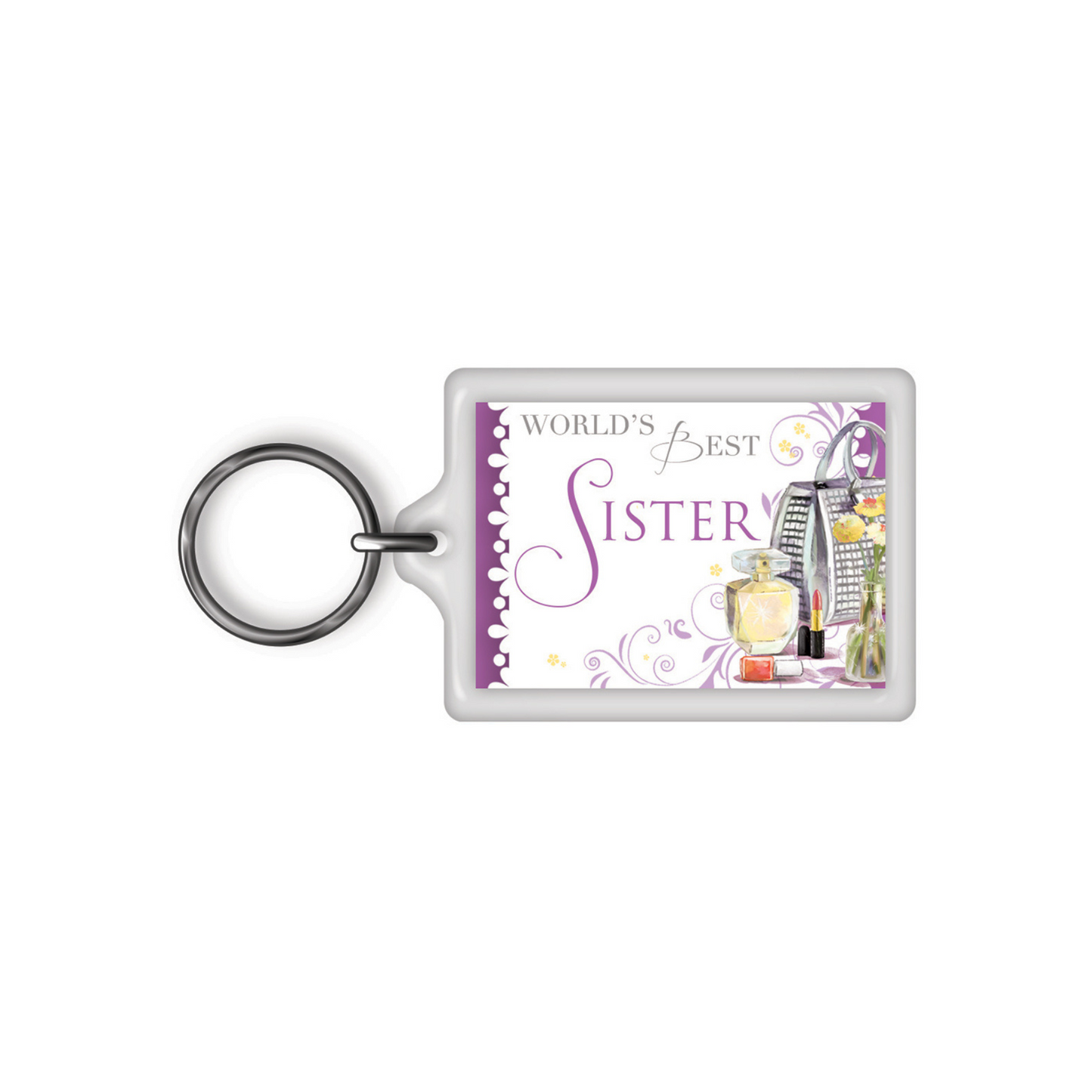 World's Best Sister Celebrity Style Keyring