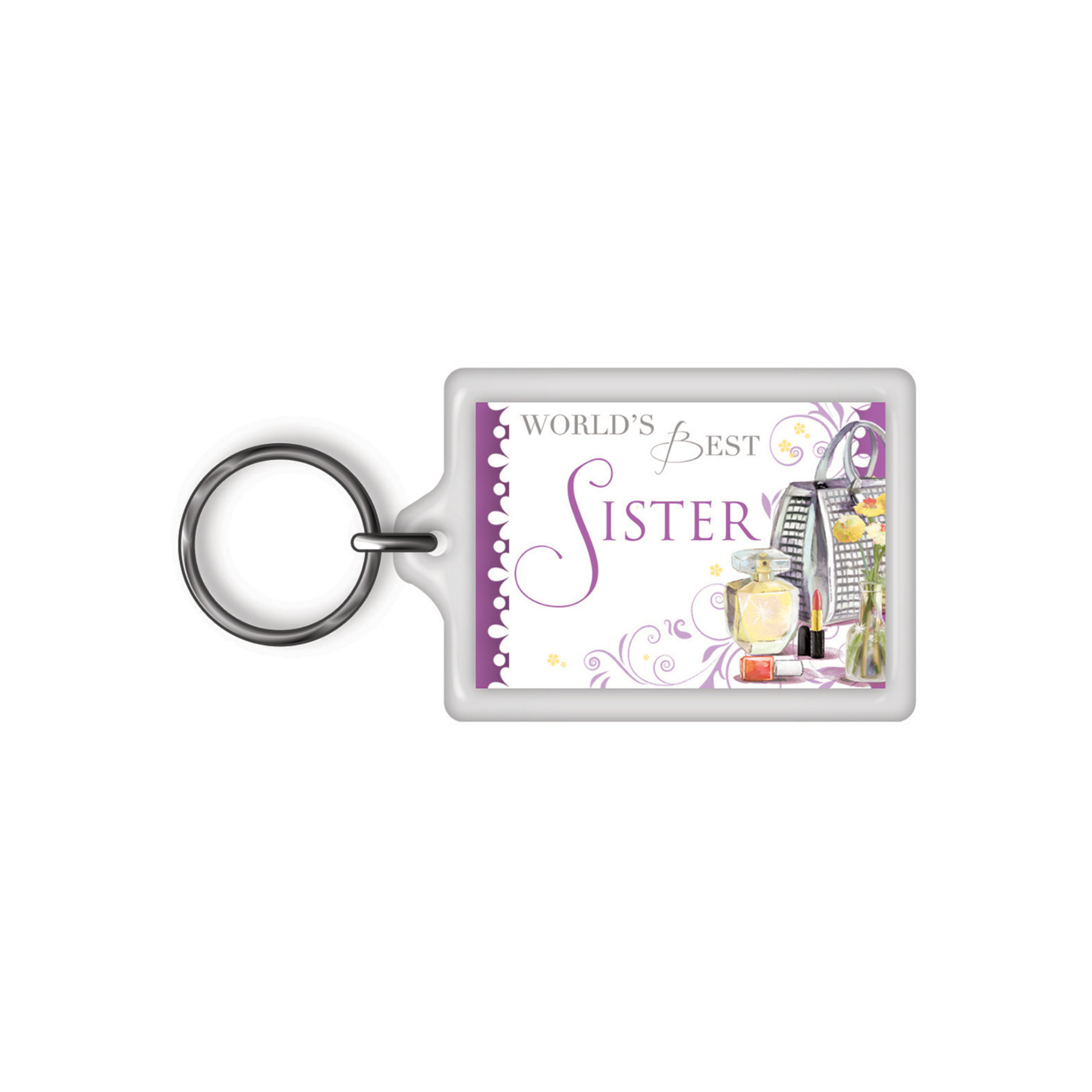 World's Best Sister Celebrity Style Keyring