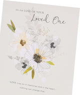 White Flowers Loss Of Loved One Sympathy Card