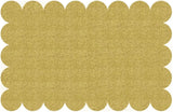 Pack of 8 Gold Glitter Scalloped Plastic Placemats